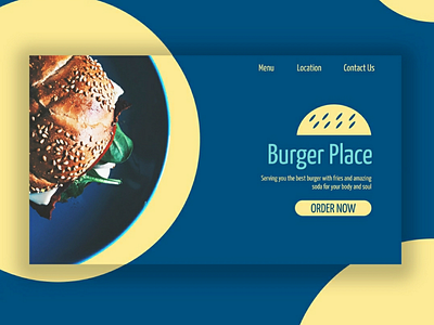 Burger Place restaurant ui design ux