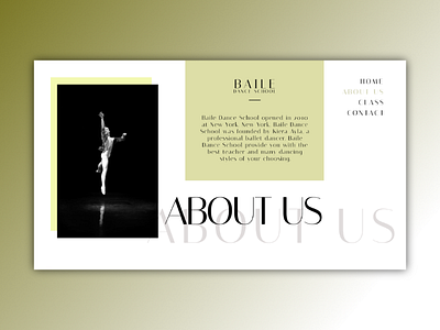 Baile About Page web design ui ux inspiration