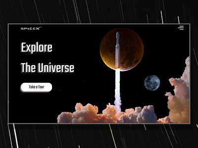 SPACE X Landing Page space ui web design ux