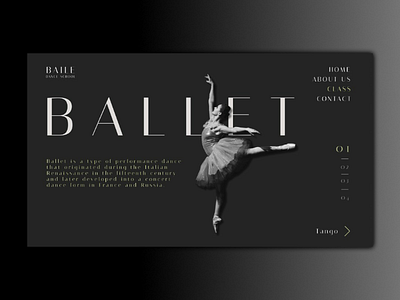 Baile Dance School Ballet Class web design ui ux class