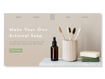 Make Your Own Soap Web Design ui web design