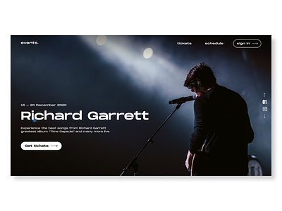 Concert Events Web Design