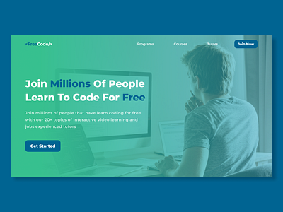 Code Learning Platform Web Design ui web design