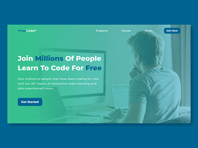 Code Learning Platform Web Design