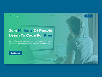 Code Learning Platform Web Design