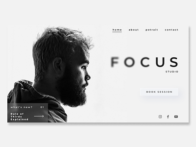 FOCUS Studio photography ui web design