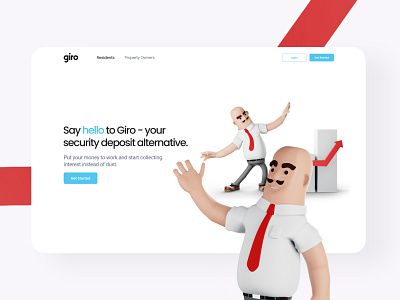 Investing Website - Giro clean design flat graphic design illustration minimal ui ux web website
