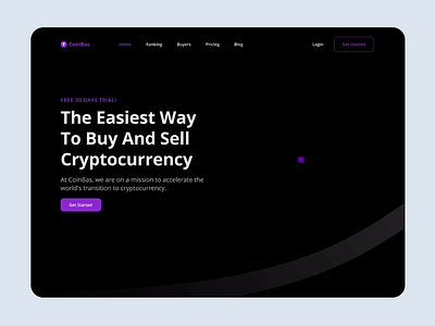 CoinBas - Cryptocurrency Company animation app bitcoin blockchain crypto cryptocurrency design flat graphic design landing page minimal ui ux website