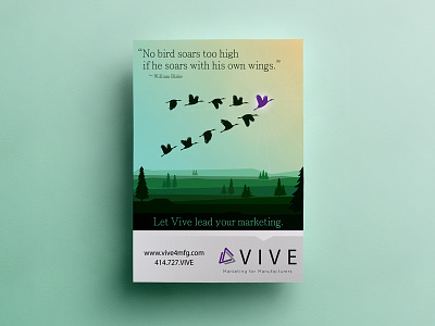 Vive print ad ad advertisement branding geese illustrator landscape marketing print vector