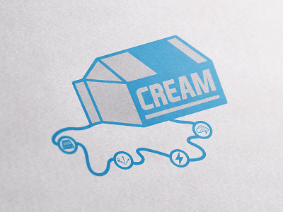 Cache Rules Everything Around Me logo branding cache cream illustrator logo logo design marketing milk spilled milk vector