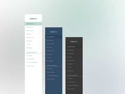 Sidebar accounting branding dashboard design erp it company website sidebar ui ux website