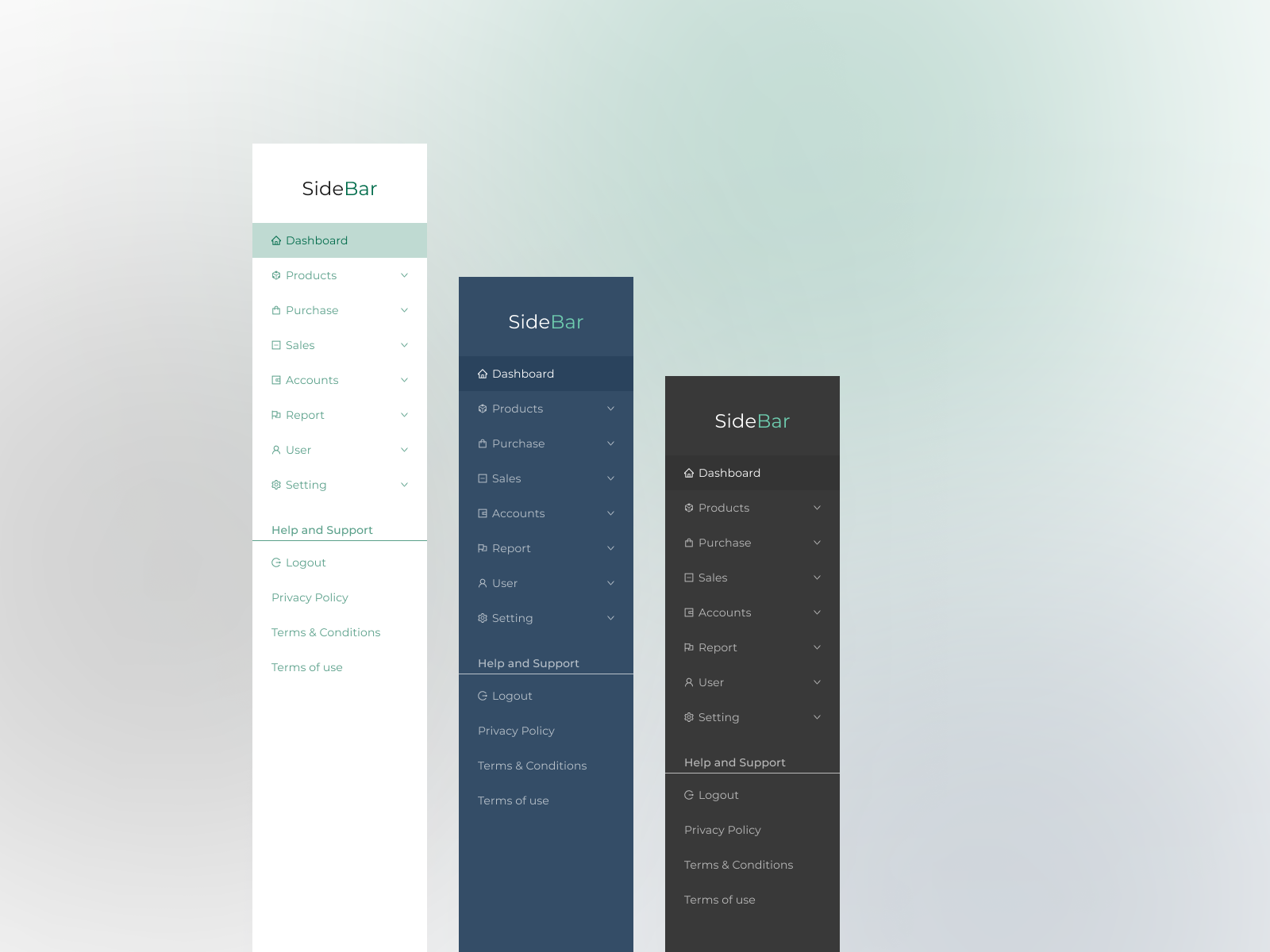 Sidebar by Saurav Acharya on Dribbble