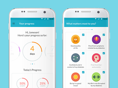 Sense360 App diabet healthcare mobile app