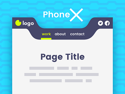 Phone X – Mobile Header Template