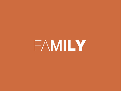 Family design logo type typography wordplay