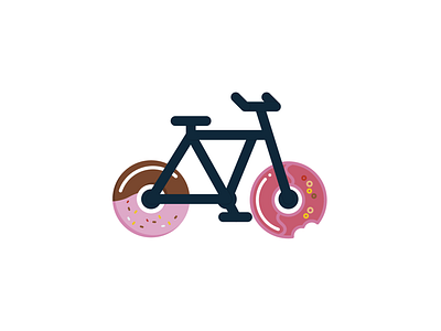 Flat tire - 🍩 + 🚲 design flat icons objects