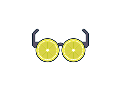 Lemon Vision design flatdesign glasses icon lemon logo