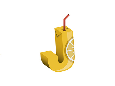 J stands for Juice adobe adobeillustrator brand design illustration illustrator juice type typo typography