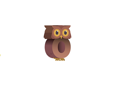 O stands for Owl adobe adobeillustrator alphabet animal design illustration illustrator o owl type typo typography