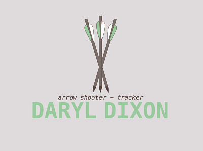 Daryl Dixon art branding daryldixon design icon illustration illustrator logo minimal netflix thewalkingdead