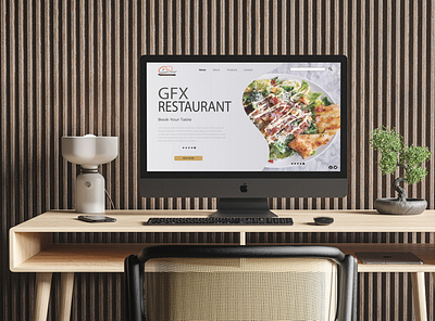 Gfx Restaurant website annual business brochure. branding design landing page website design ui