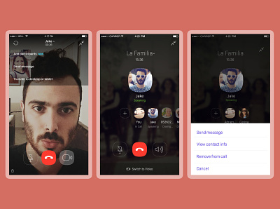 Group Call Concept app apps new design viber videocalls