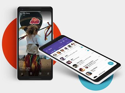 Stories concept for Viber messaging platform app design new design stories ui