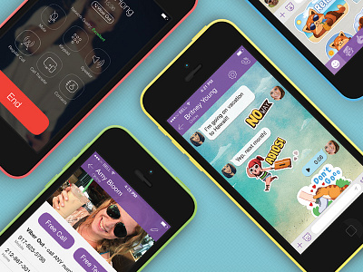 Viber iOS7 app calls ios7 iphone new redesign ui viber