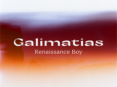 Renaissance Boy album inspired artwork design film photography music art typography