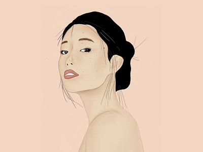 Chinese girl chinese girl illustration illustration lovely minimalism portrait procreate