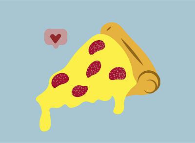 Pizza illustrator pepperoni pizza vector