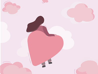 Valentine’s Day 2021 clouds girl love valentines valentinesday