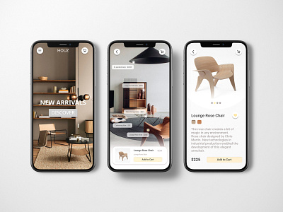 HOUZ FURNITURE APP app design design figma figmadesign furniture furniture app ui ux webdesign