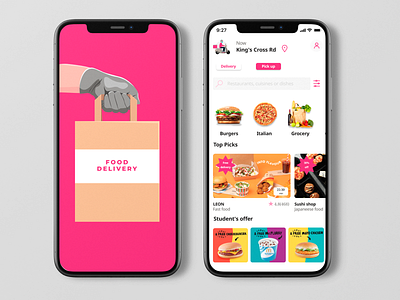 Delivery app app branding delivery delivery app delivery service figma ui food app illustrator photoshop