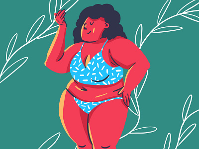 sweet shape body illustration panties shape woman