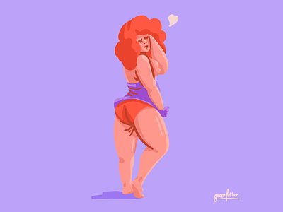 Miss October ass butt illustration pantie sexy