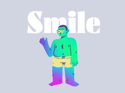 Smile chara doodle hi illustration multicolor personnage procreate sketch smile