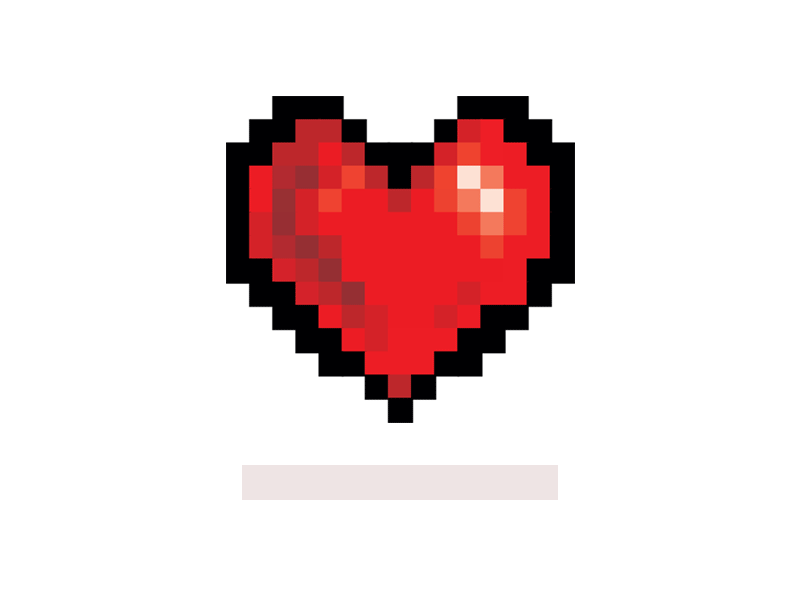 Coeur 8bit gif heart illustration pixels retro gaming video game