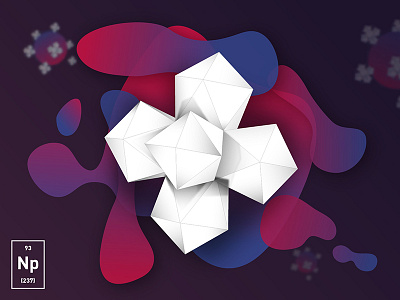 Neptunium chemistry crystallization liquid molecule neptunium science vector