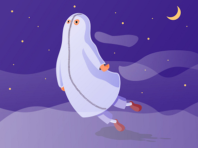 Octobre 2018 ghost halloween illustration moon october vector