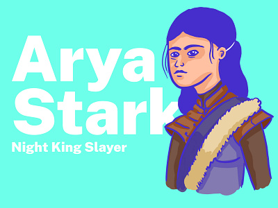 Arya Starck arya game of thrones got illustration stark westeros winterfell