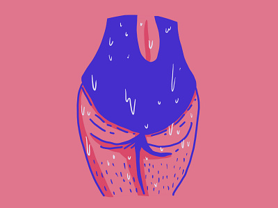 June 2019 ass butt hot illustration music playlist procreate sweat