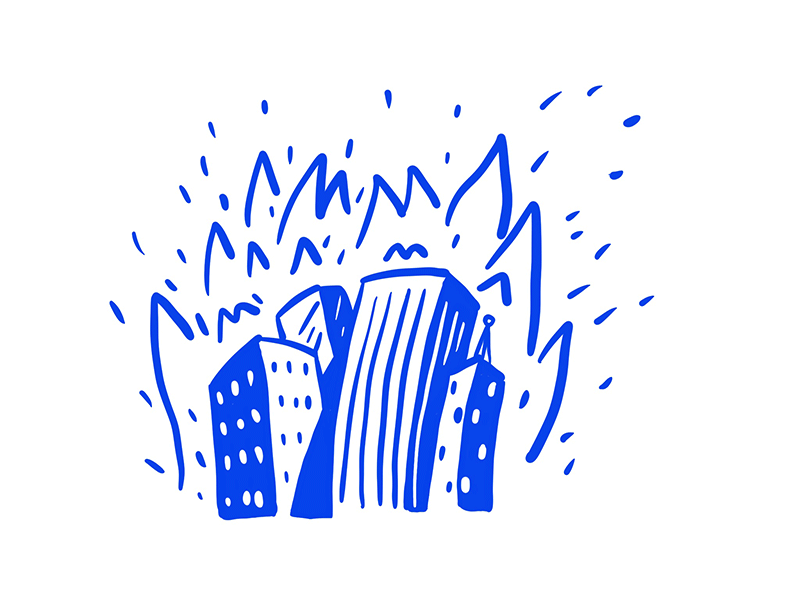 Burnin City burning city gif hot procreate