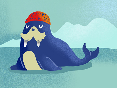 Novembre 2019 cold ice illustration procreate walrus