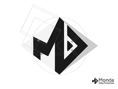 Monda Media d film lettering logo logotype m media video
