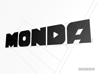 Monda Media II d fat film lettering logo logotype m media