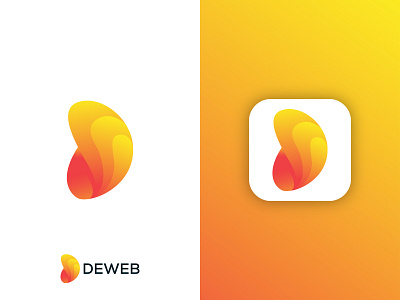 Deweb logo abstract logo app logo brand brand identity colorful d letter logo d logo gradient graphic illustration letterlogo logo logo design logos modern logo software logo typogaphy vector weblogo