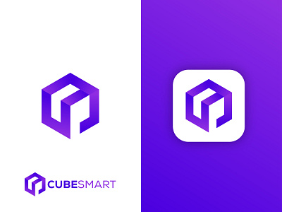 Cube Smart logo app logo application logo brand identity branding colorful logo cube logo gradient design gradient logo graphic design illustration logo logo business logo design modern logo software logo vector