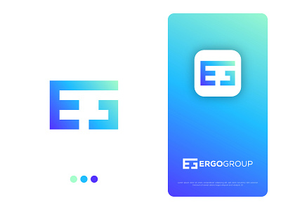 Ergo Group Logo app logo brand identity branding design e e icon illustration letter e lettermark logo logo design logo gradient modern logo monogram startup startup logo ui vector visual identity