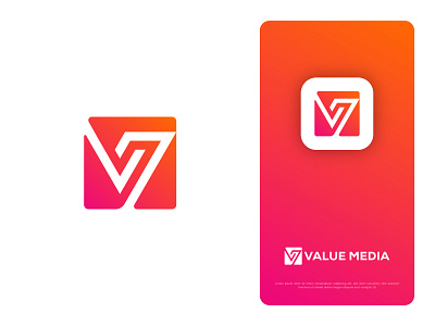 Value Media Group 3d app logo brand identity branding colorful logo design flat graphic design icon illustration lettermark logo logo design media logo modern logo paly logo ui v logo vector